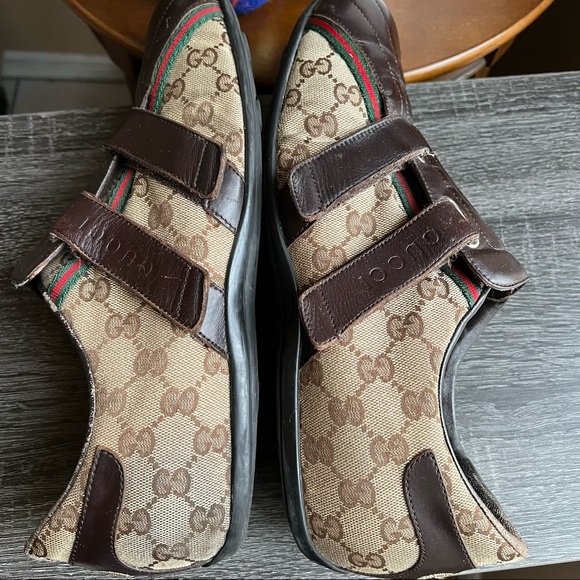 Gucci GG Coated Canvas Leather Front Ribbon Trim Sneaker Gucci Sz 10.5 (US11) - Picture 5 of 12
